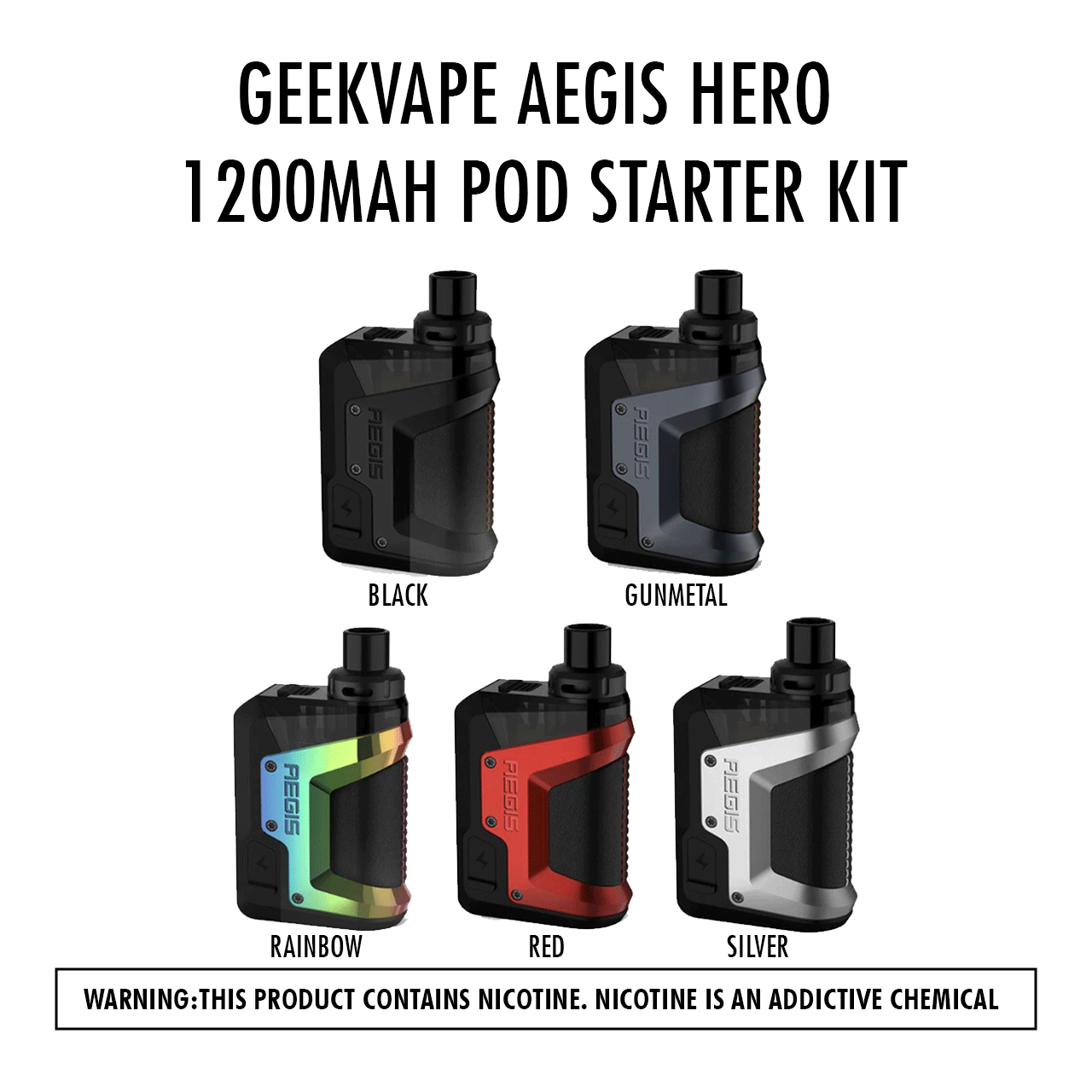 Geekvape Aegis Hero 1200mAh Pod Starter Kit - HYPE WHOLESALE