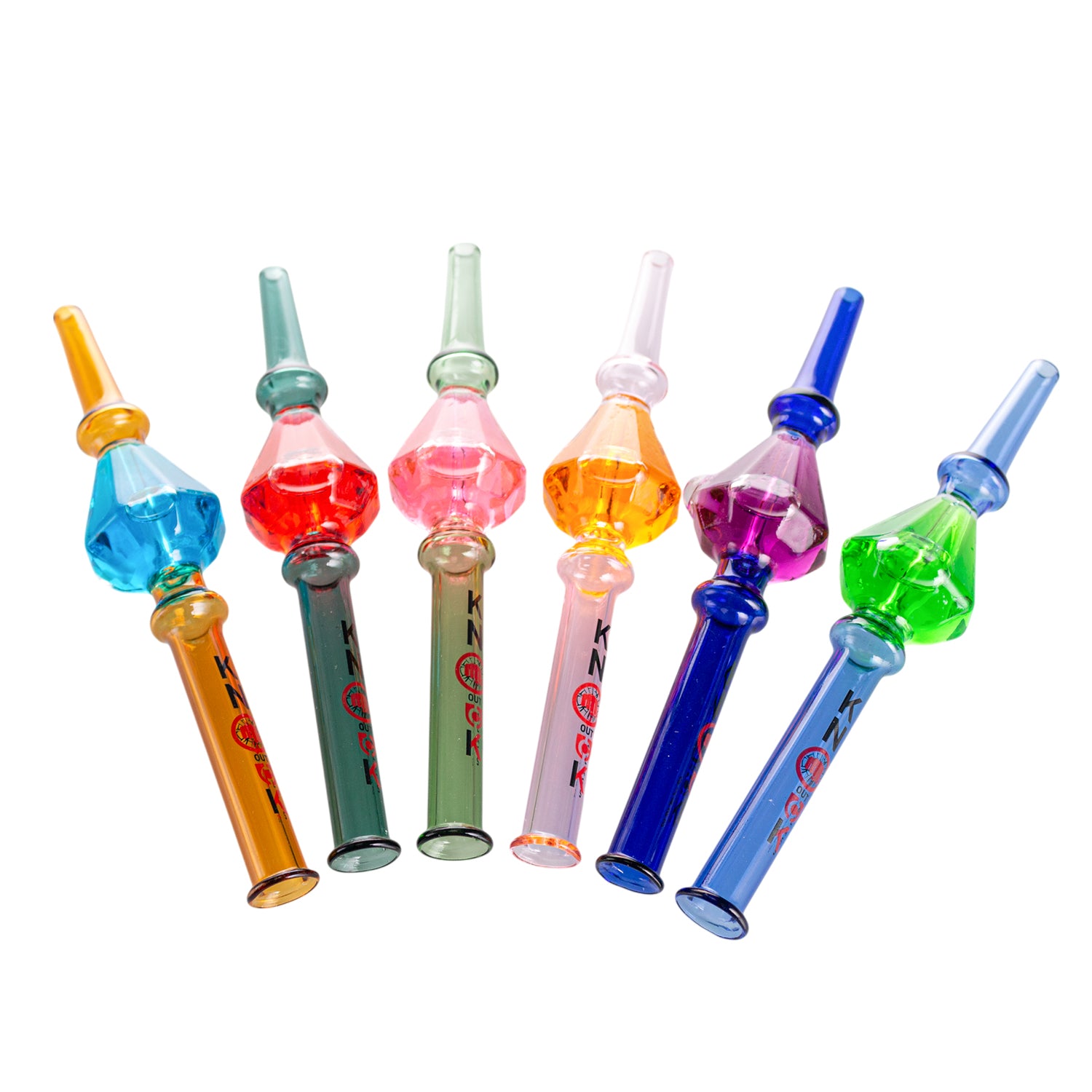 Knockout Glass CRUSH Nectar Collector Straw - 6pc/Display