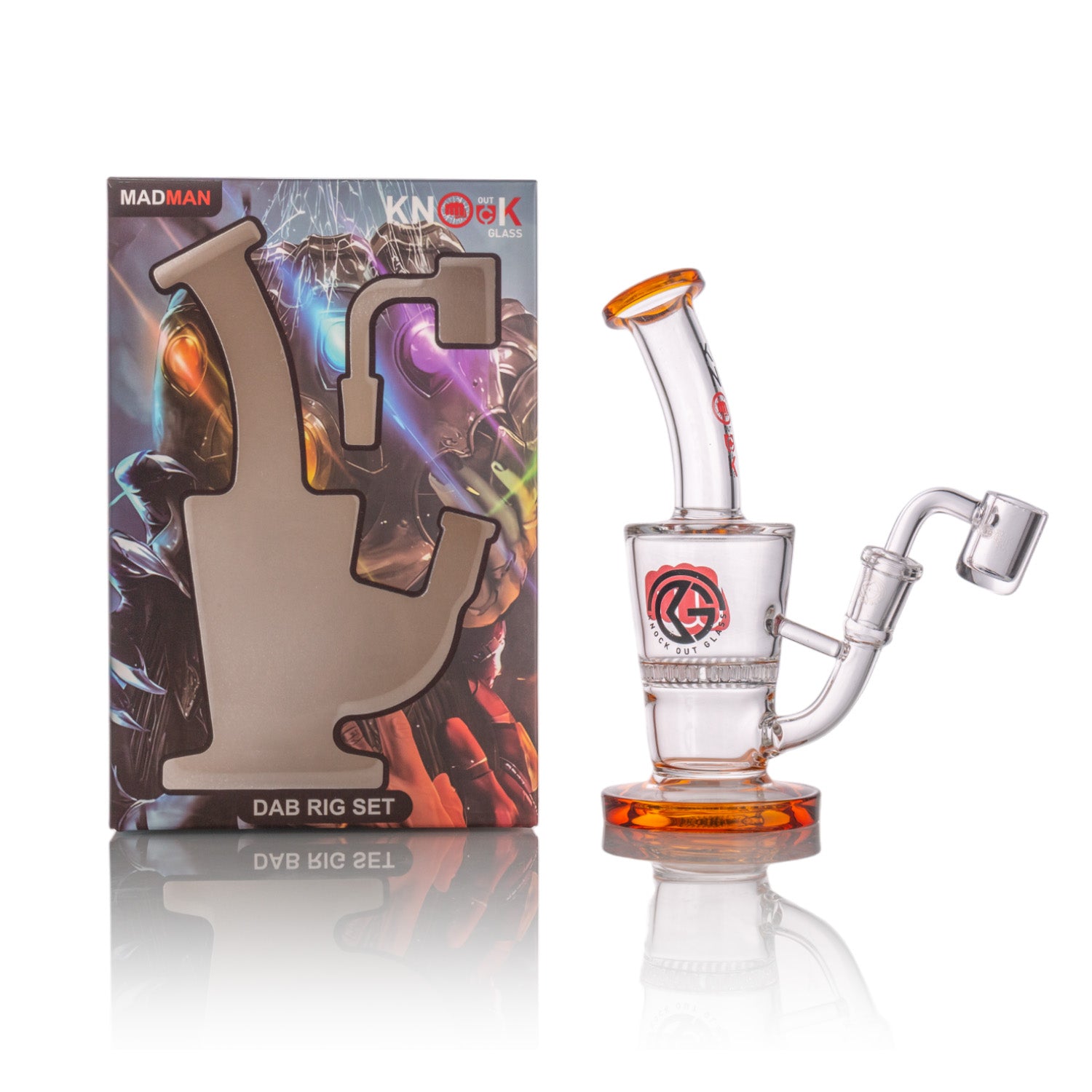 Knockout Glass: MadMan Waterpipe 7 inch 4mm - HYPE WHOLESALE