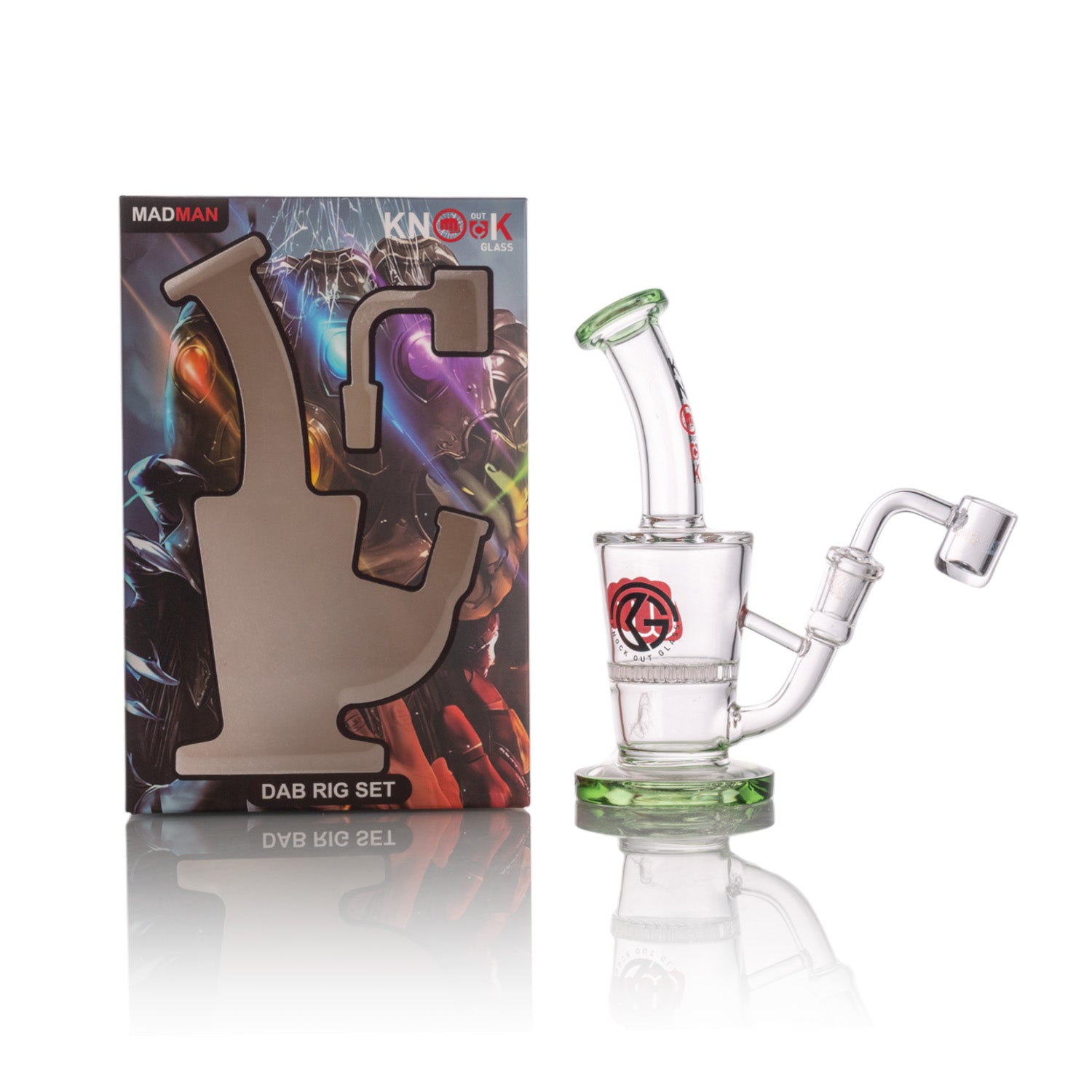 Knockout Glass: MadMan Waterpipe 7 inch 4mm - HYPE WHOLESALE