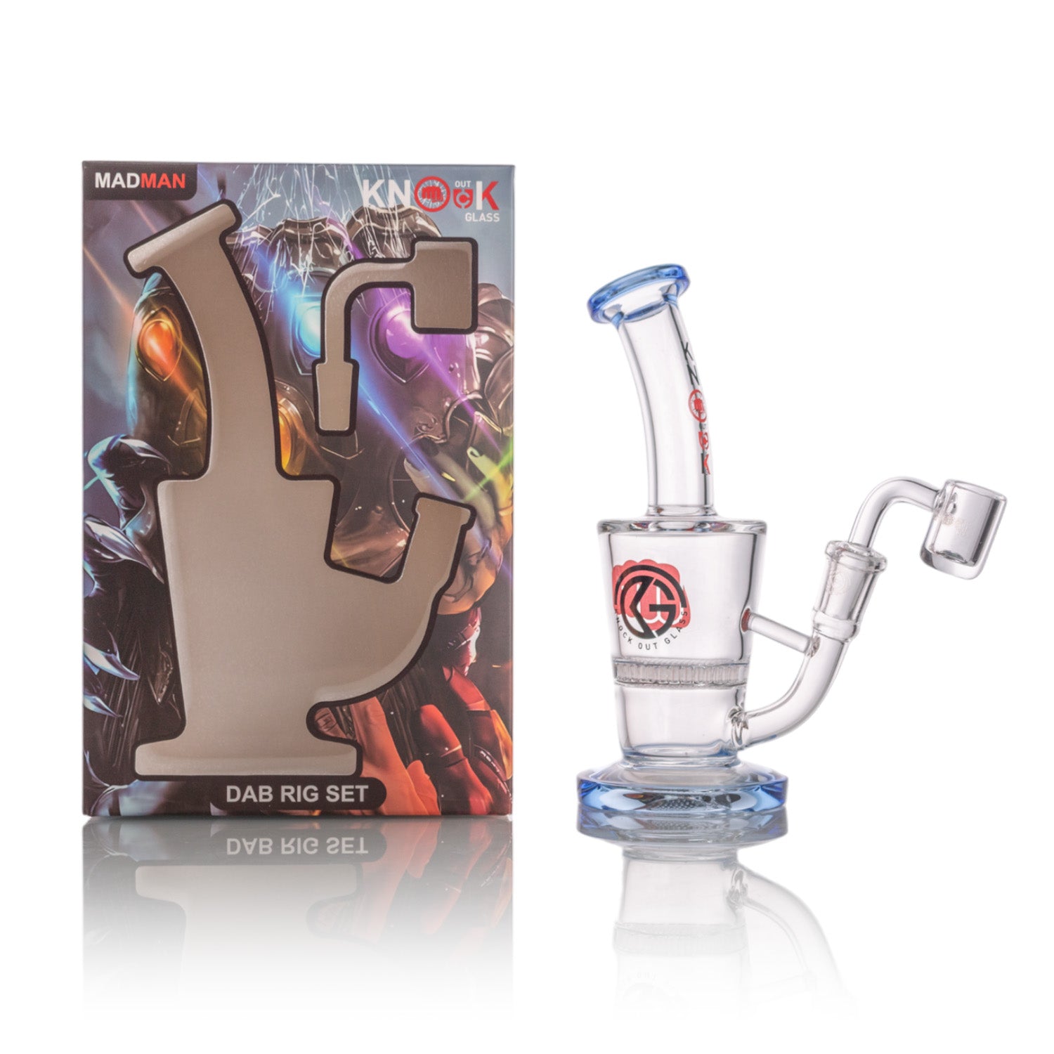 Knockout Glass: MadMan Waterpipe 7 inch 4mm - HYPE WHOLESALE