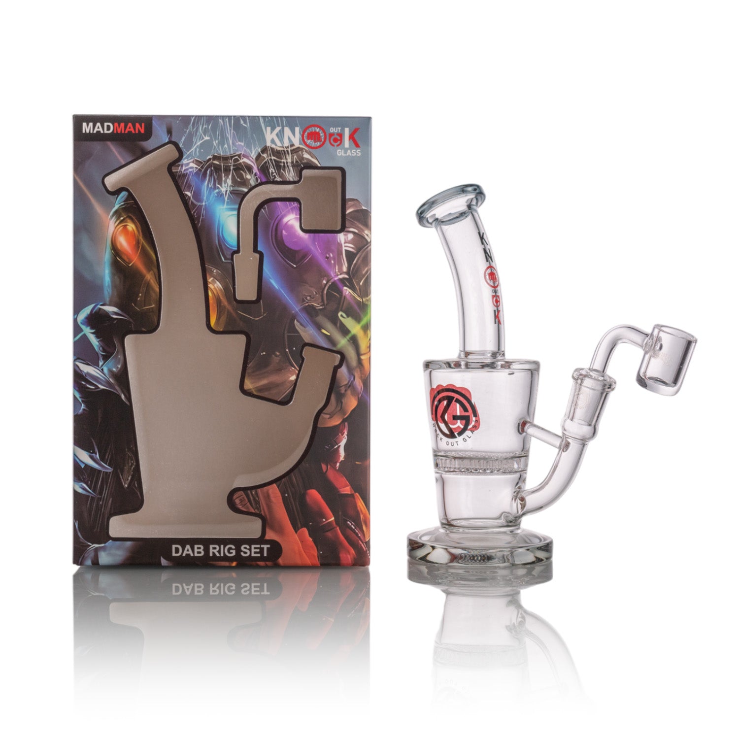 Knockout Glass: MadMan Waterpipe 7 inch 4mm - HYPE WHOLESALE