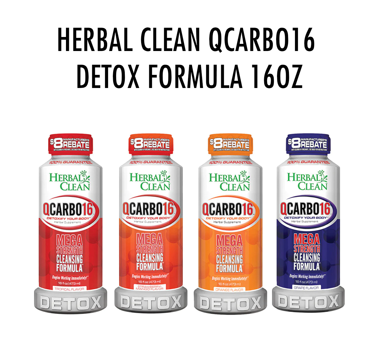 Herbal Clean Qcarbo16 Detox Formula 16Oz