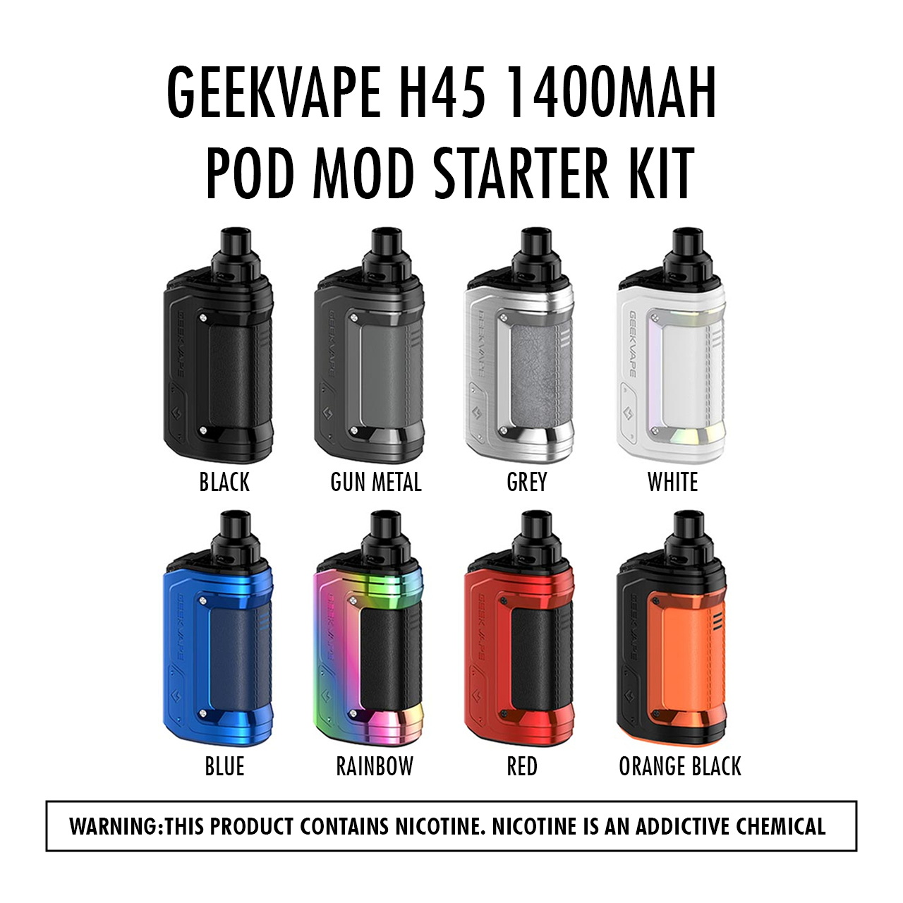 GeekVape H45 1400mAh Pod Mod Starter Kit - HYPE WHOLESALE