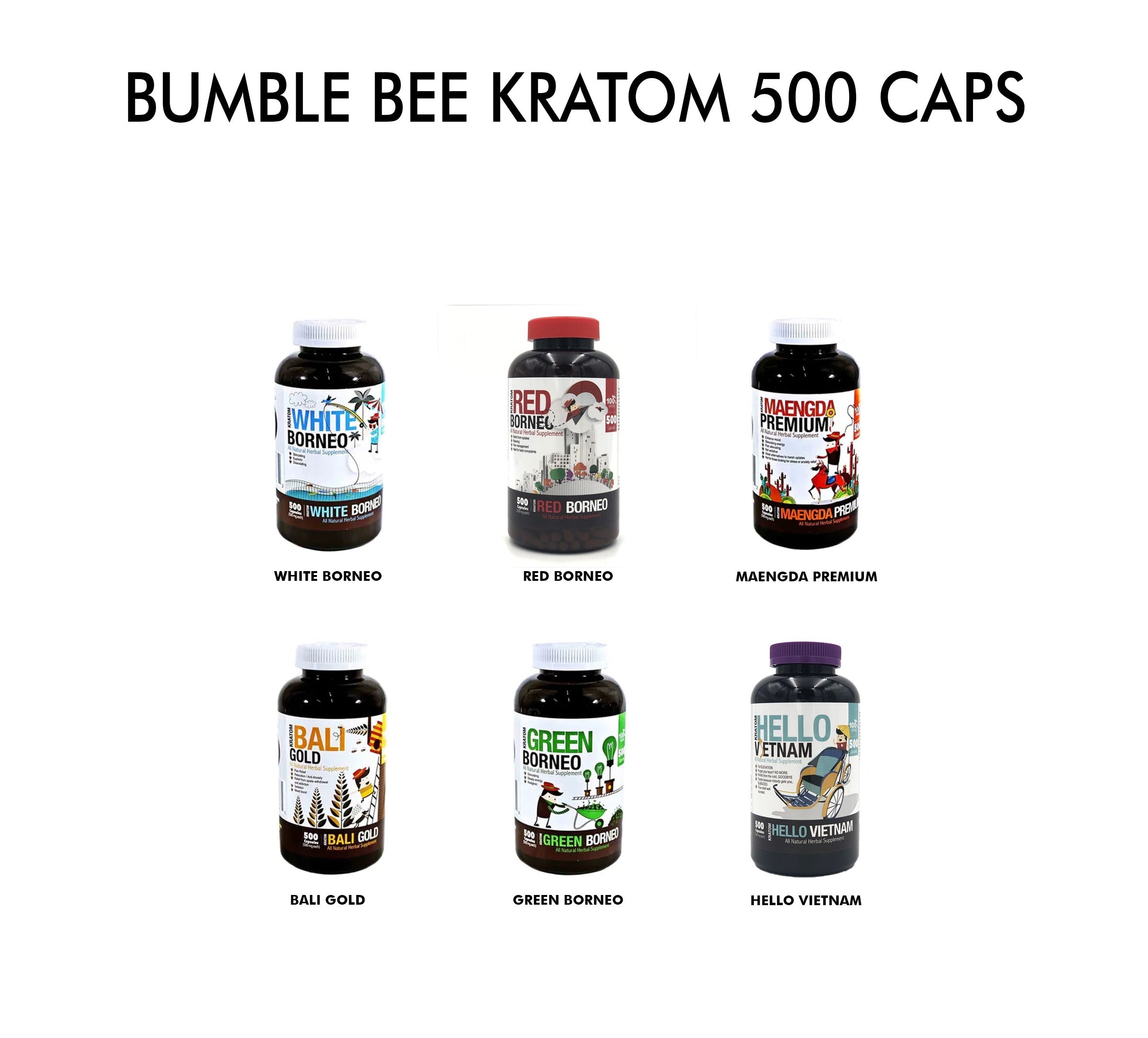 Bumble Bee Kratom 500 Caps