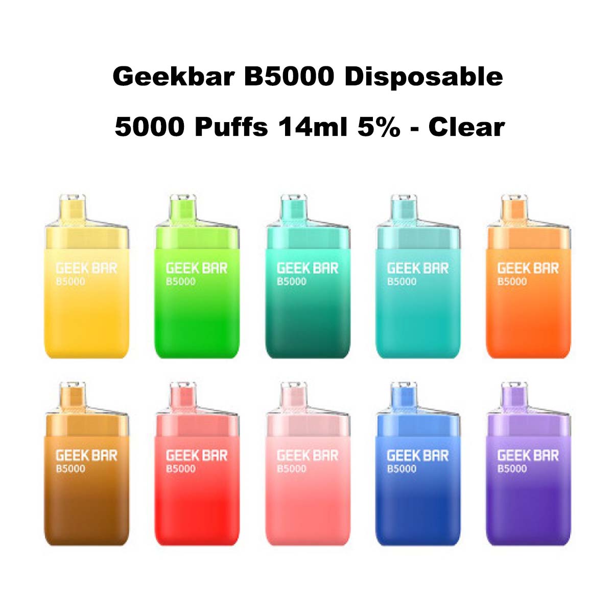 Geekbar B5000 Disposable 5000 Puffs 14ml 5% - Clear