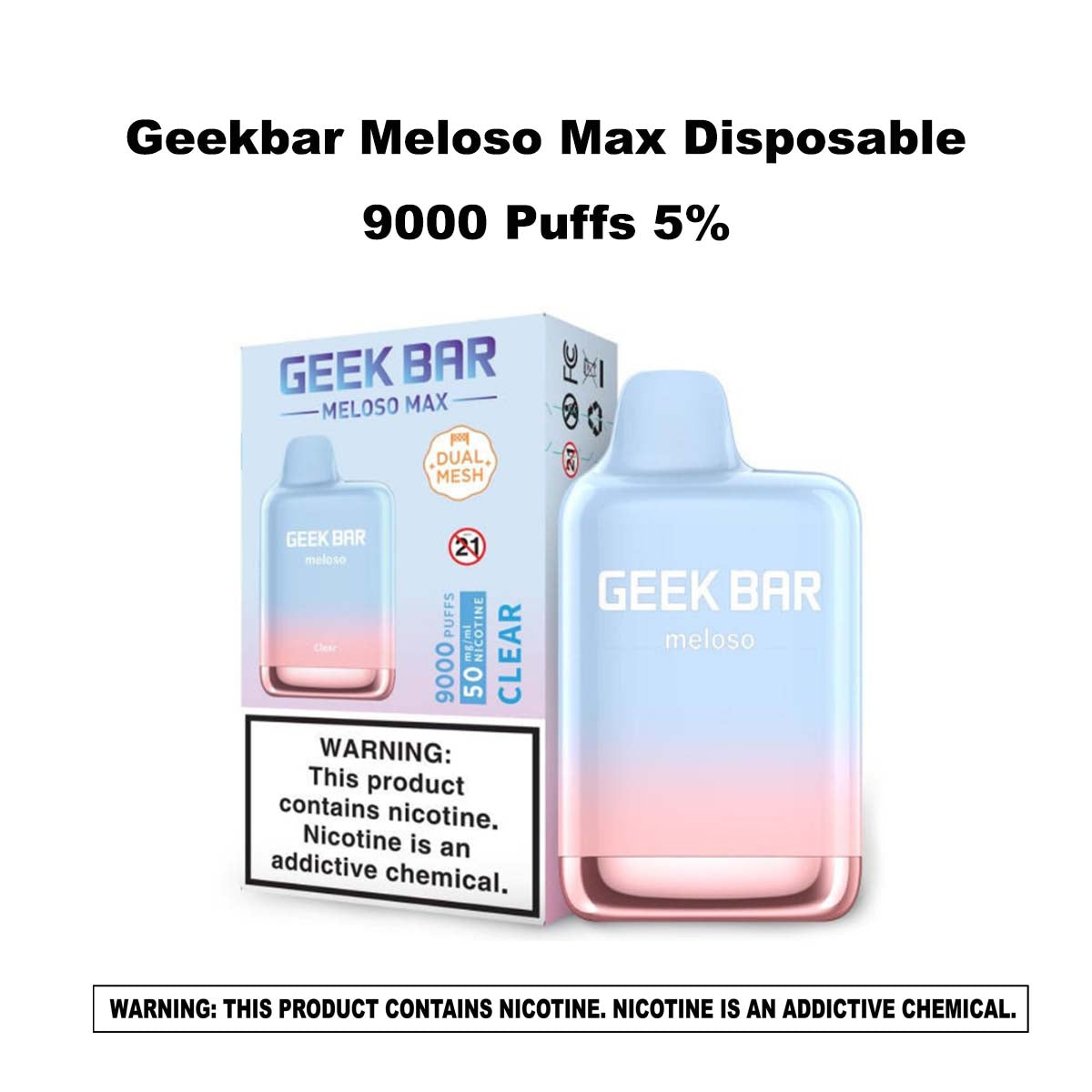 Geekbar Meloso Max Disposable 9000 Puffs 5%