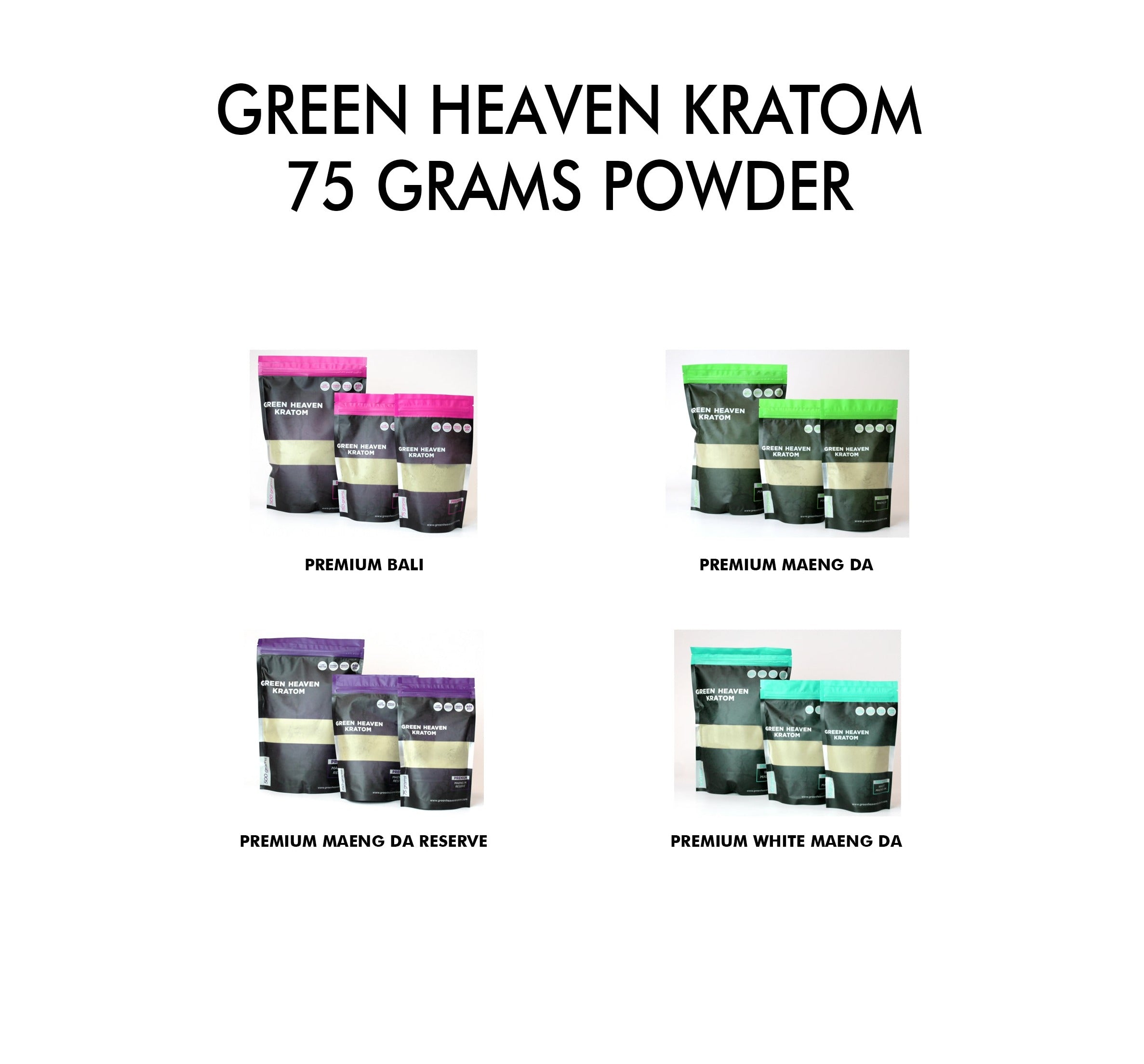 Green Heaven Kratom - 75 Grams Powder - HYPE WHOLESALE