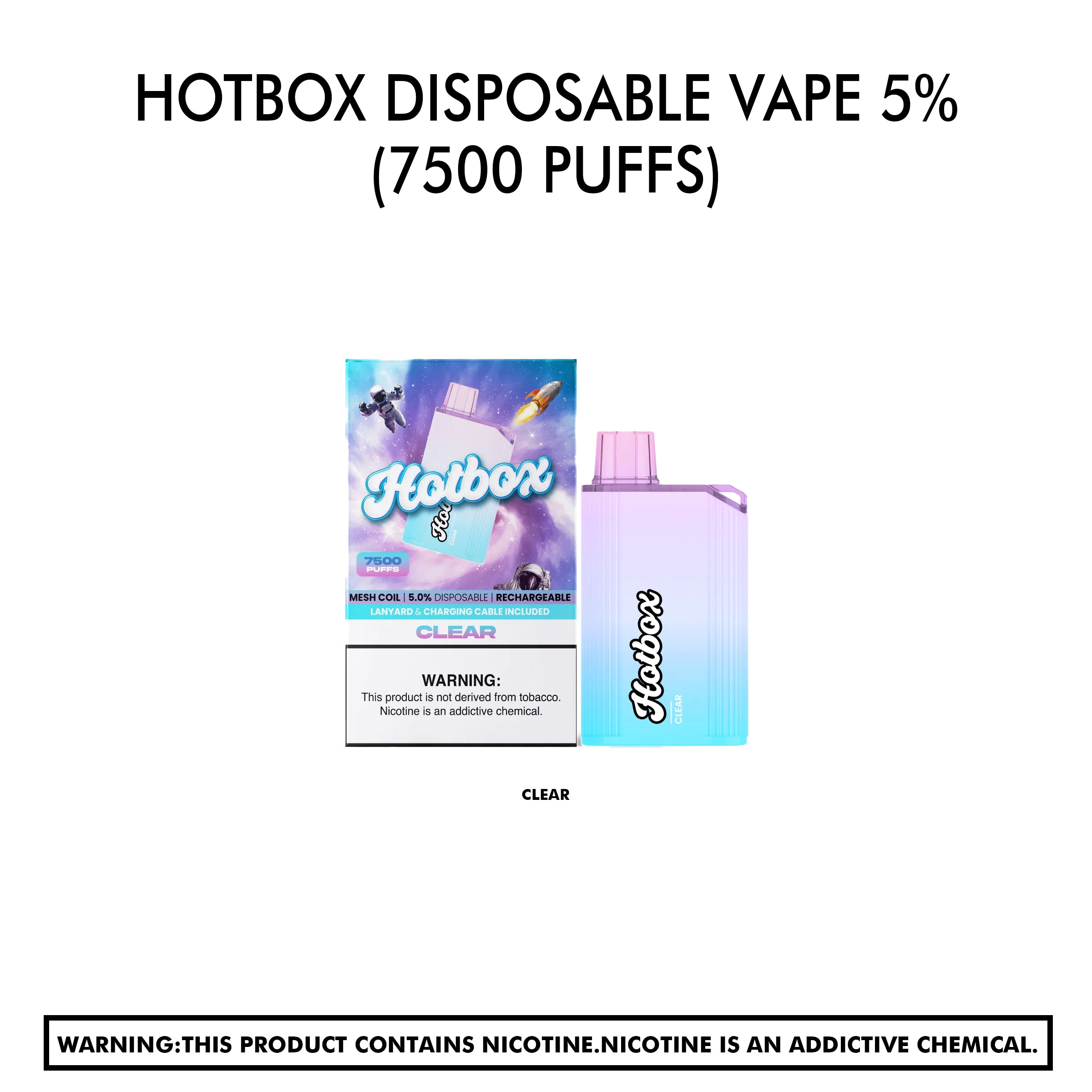 Hotbox Disposable Vape 5% (7500 puffs)