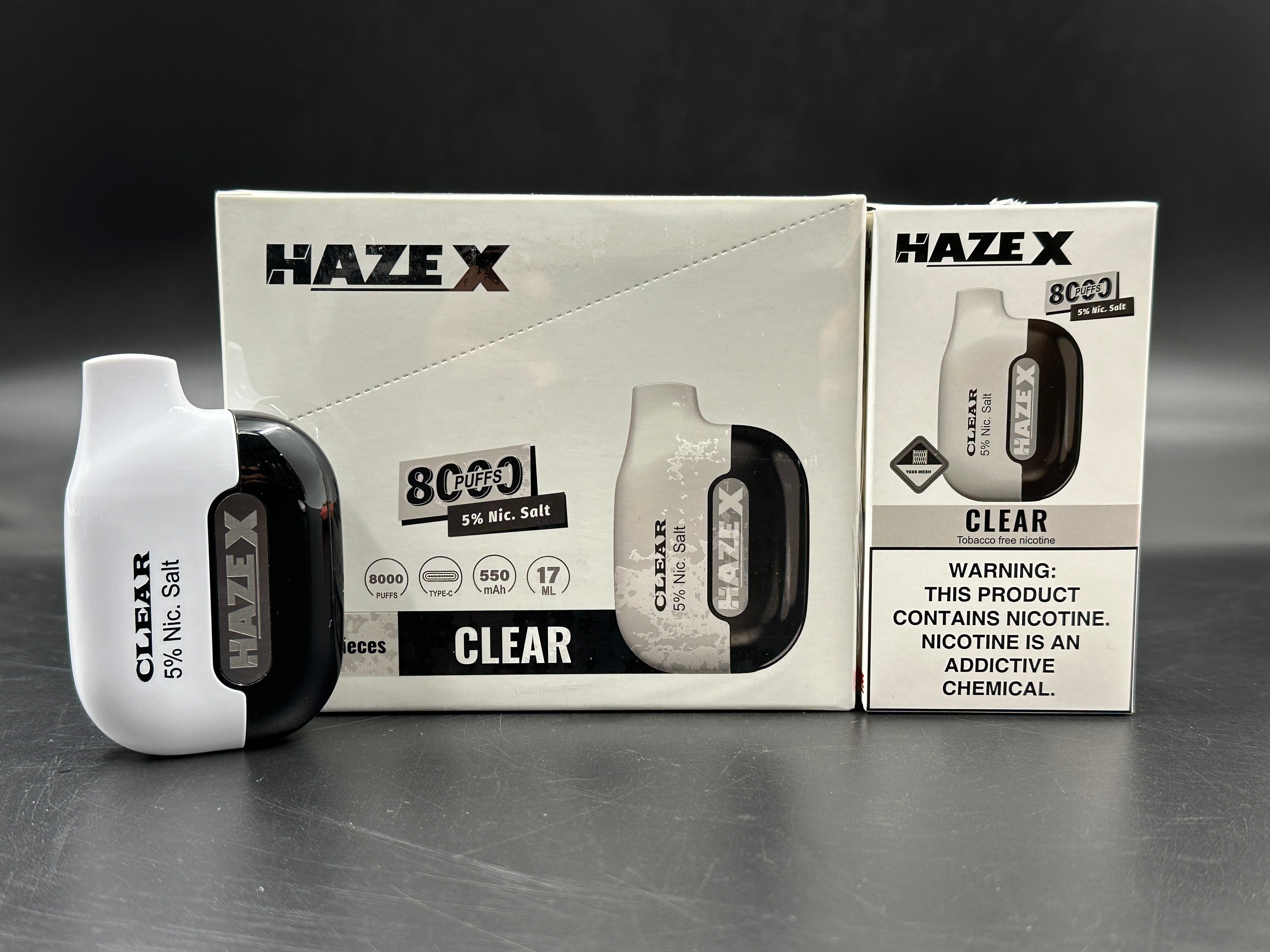Haze X Clear 8000 Puffs Disposable 5% (Pack of 10)