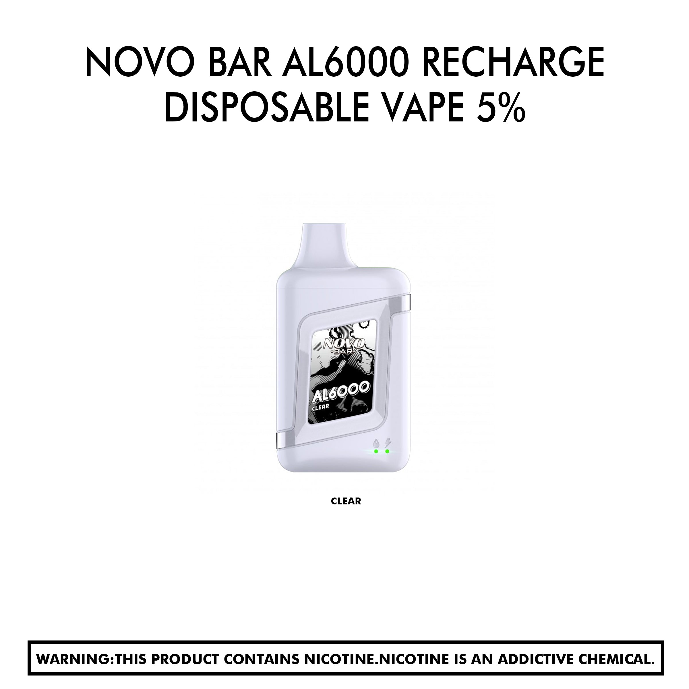 NOVO Bar Al6000 Recharge Disposable vape 5%