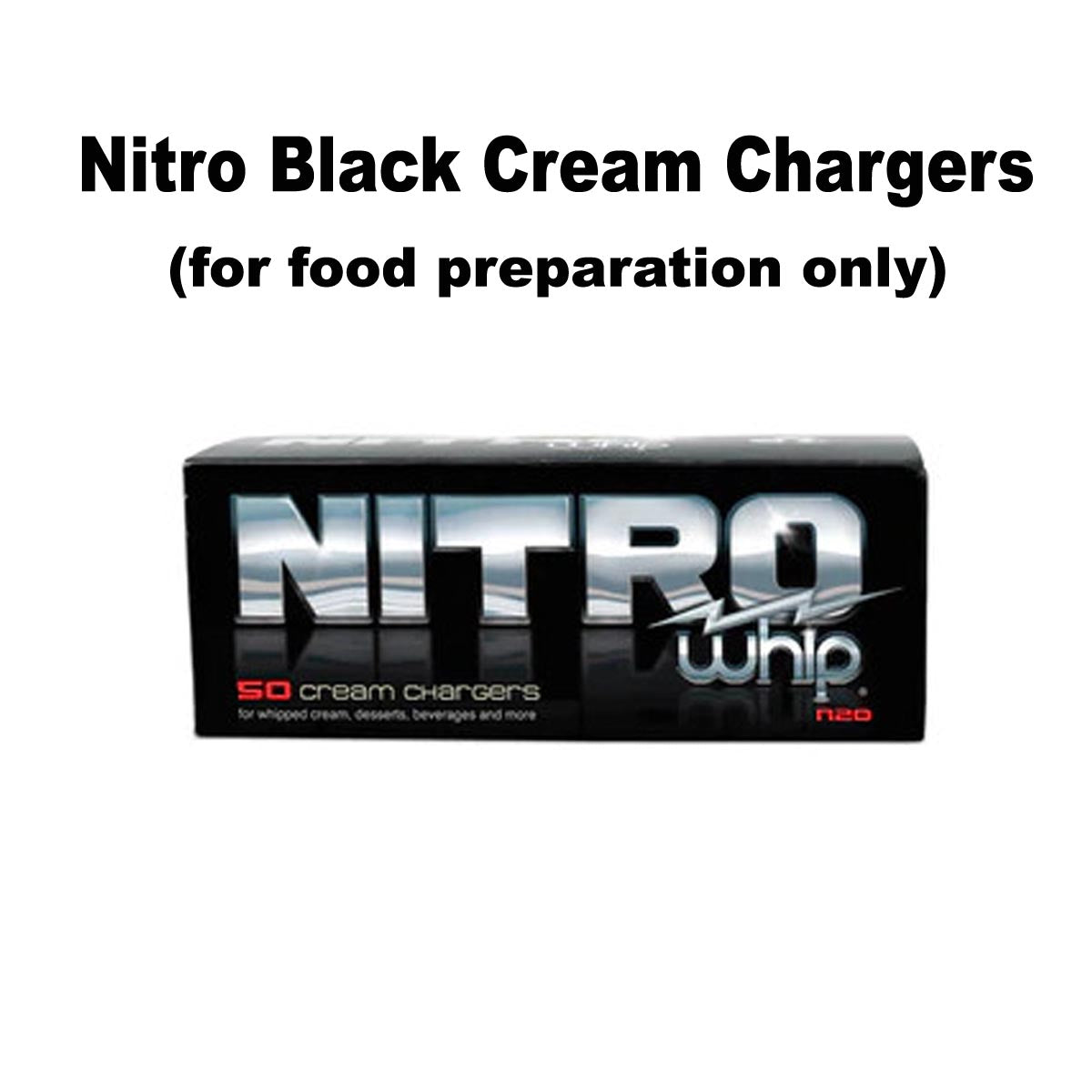 Nitro Black Cream Chargers (for food preparation only)