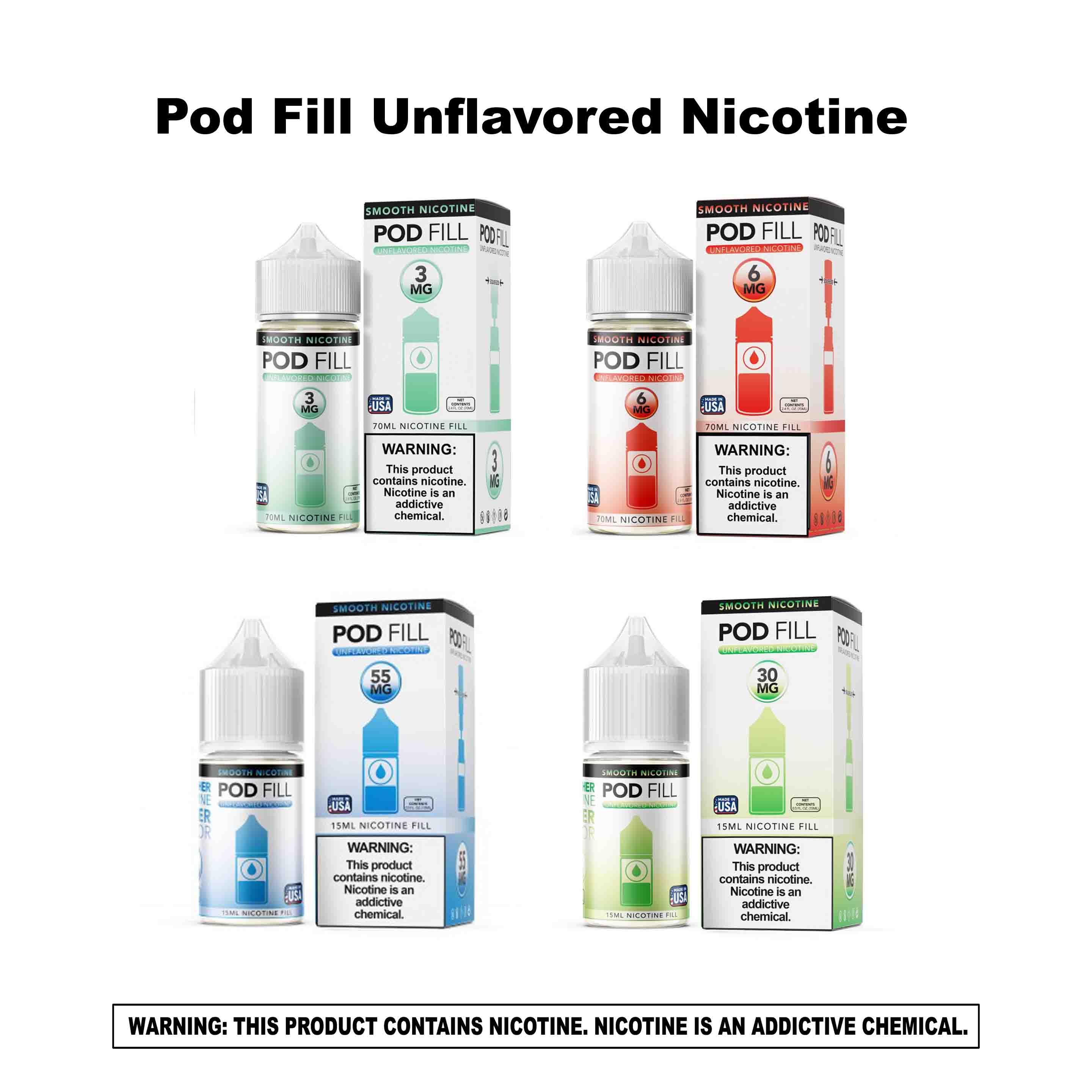 Pod Fill Unflavored Nicotine