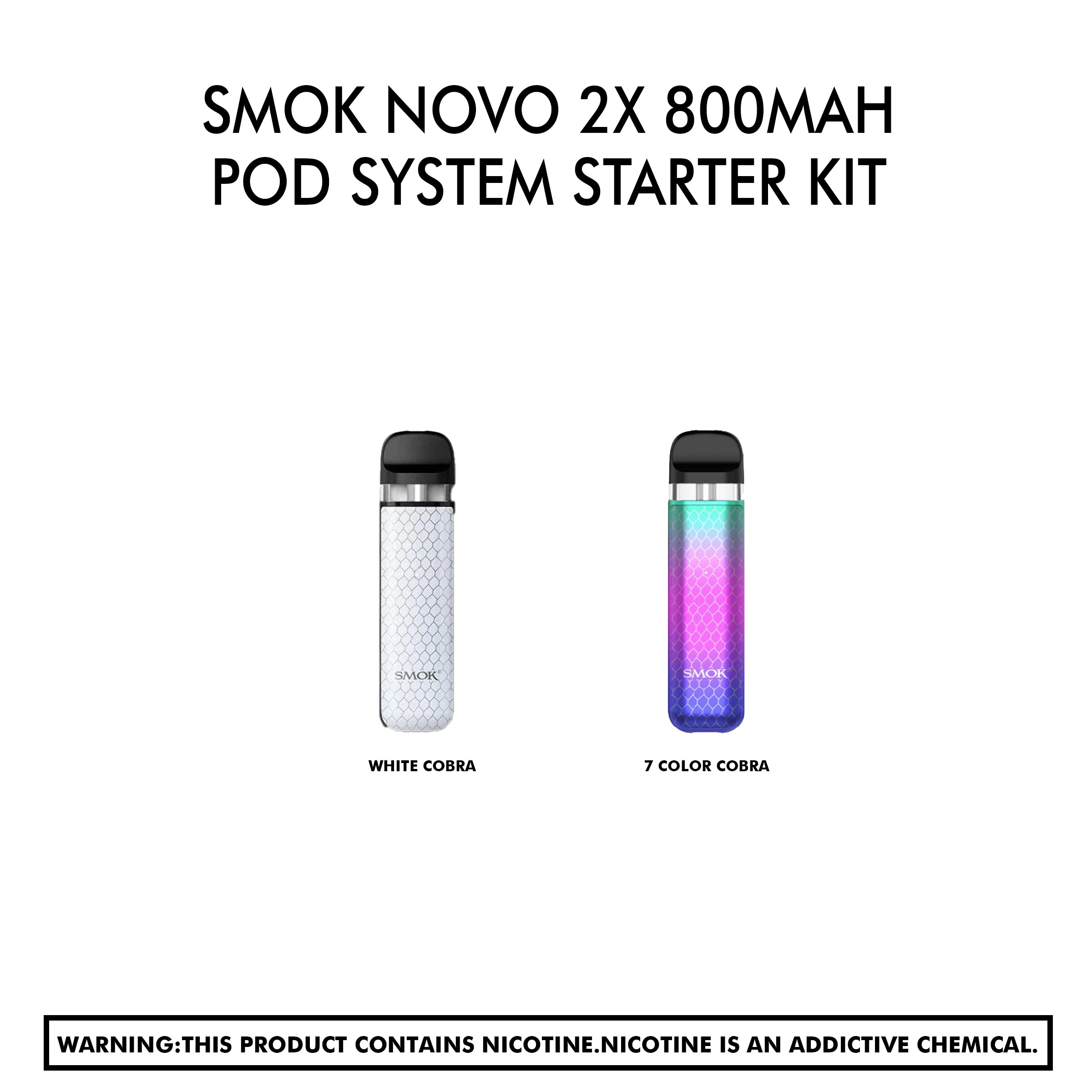 SMOK NOVO 2X 800MAH POD SYSTEM STARTER KIT - HYPE WHOLESALE