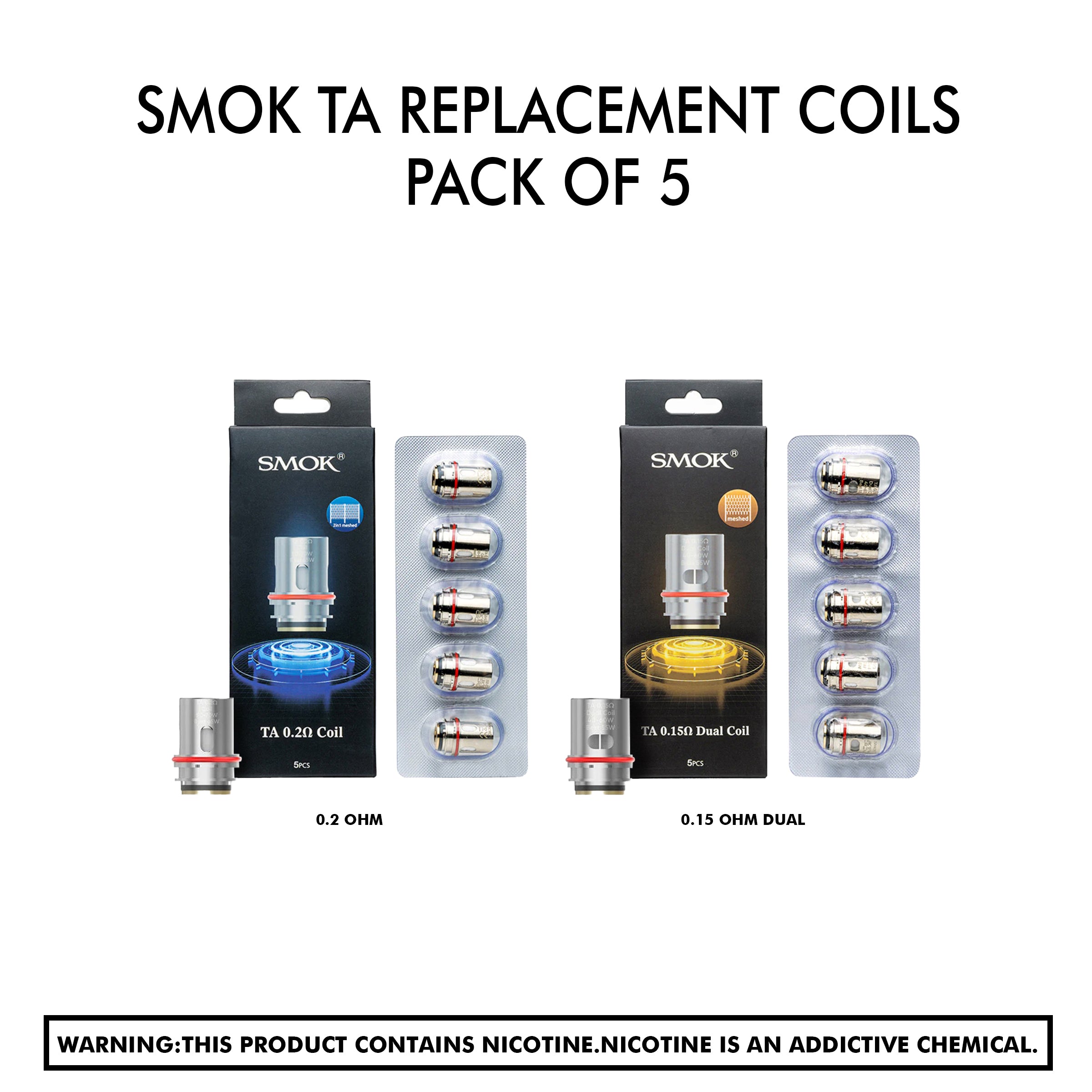 SMOK TA Replacement Coils - Pack of 5