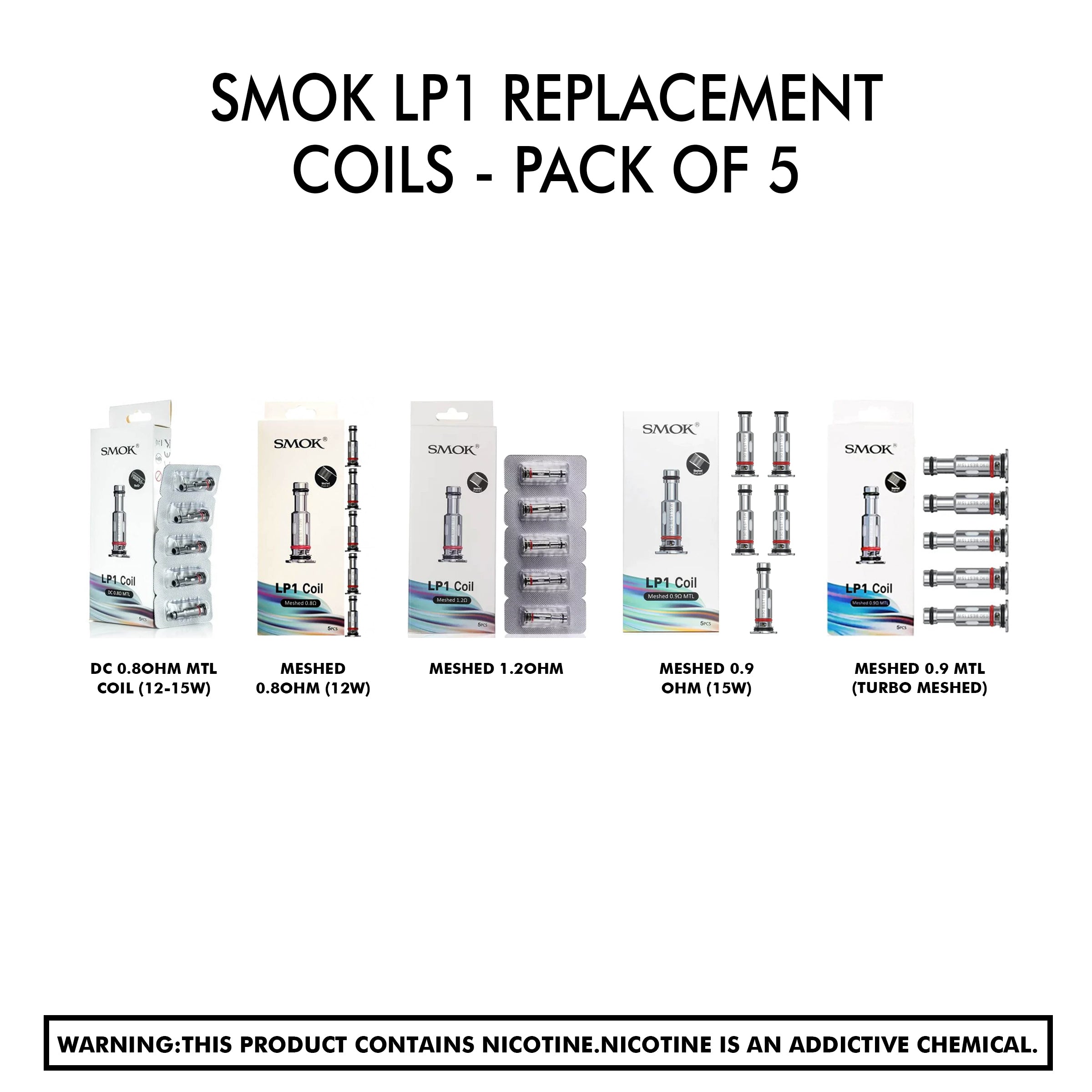 Smok Lp1 Replacement Coils - Pack Of 5 - HYPE WHOLESALE