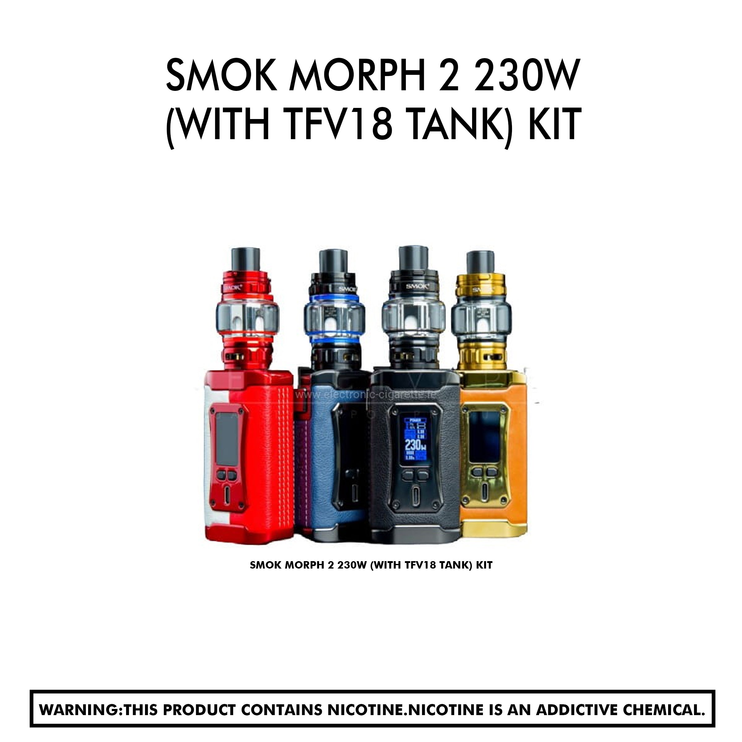 Smok Morph 2 230W (With Tfv18 Tank) Kit