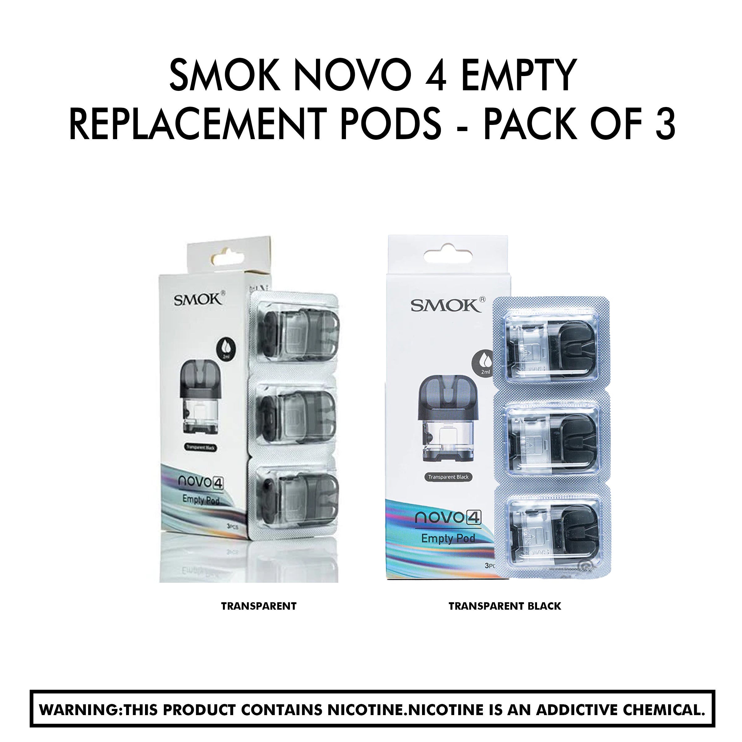 Smok Novo 4 Empty Replacement Pods - Pack Of 3