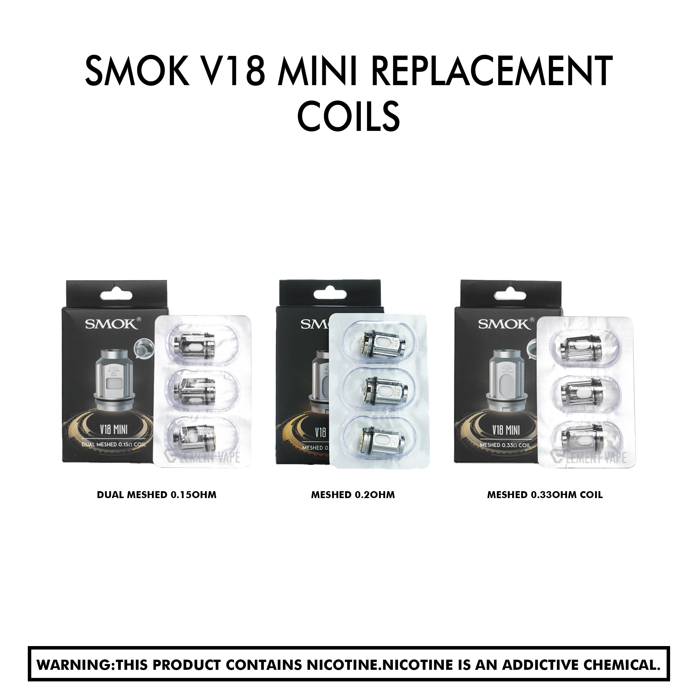 Smok V18 Mini Replacement Coils