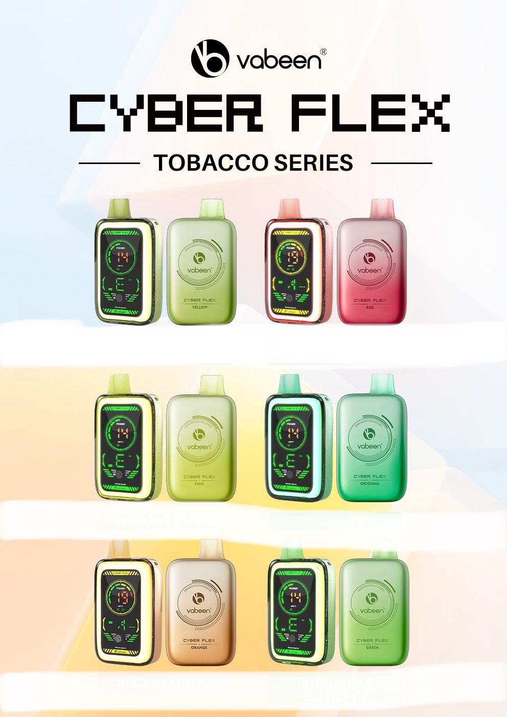 CYBER FLEX TOBACCO SERIES DISPOSABLES 25000 PUFFS 5% NIC - 5CT