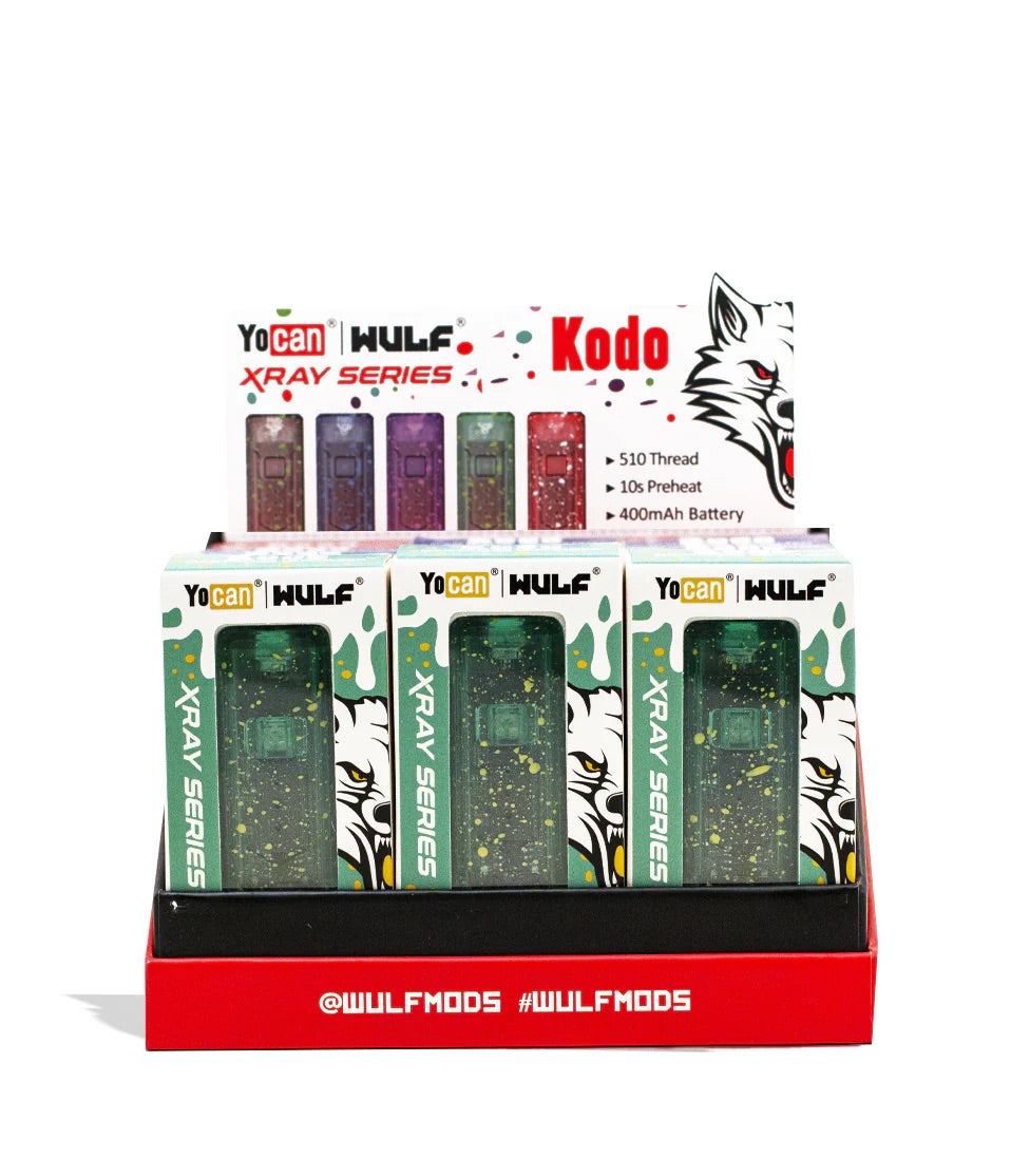 Yocan | Wulf Mods X-Ray Series Kodo 510 Voltage Battery 15pk Display